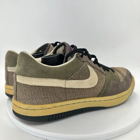 Nike Court Force Low Men Size 8 Shoes Olive Ironstone Lightstone 313561-011
