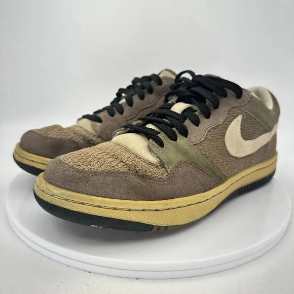 Nike Court Force Low Men Size 8 Shoes Olive Ironstone Lightstone 313561-011
