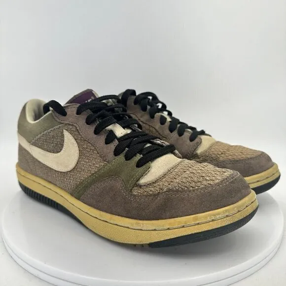 Nike Court Force Low Men Size 8 Shoes Olive Ironstone Lightstone 313561-011