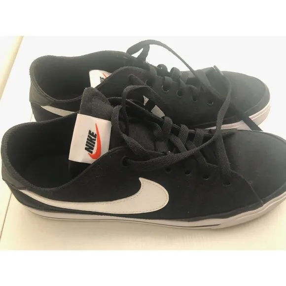 Nike Court Legacy Canvas Men's US SIZE 9, Black &amp; White - Very Good Condition!