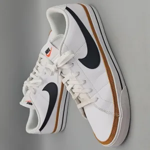 Nike Court Legacy White Leather Shoes MEN 11 Black DH3162-100