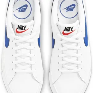Nike Court Legacy White Sneakers with Blue Accents Sz 7Y