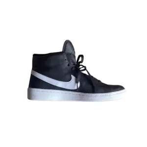 Nike Court Royale 2 Mid Men's Hightop Black Onyx White Swoosh Lounge Sneakers