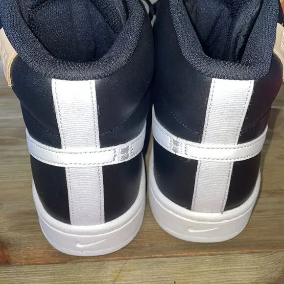 Nike Court Royale 2 Mid Men's Hightop Black Onyx White Swoosh Lounge Sneakers