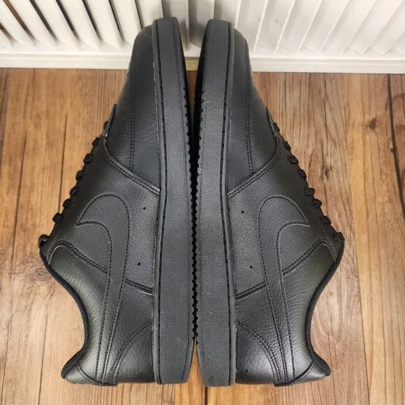 Nike Court Vision Lo Mens Sz 11 Triple Black Athletic Sneakers Shoes CD5463-002