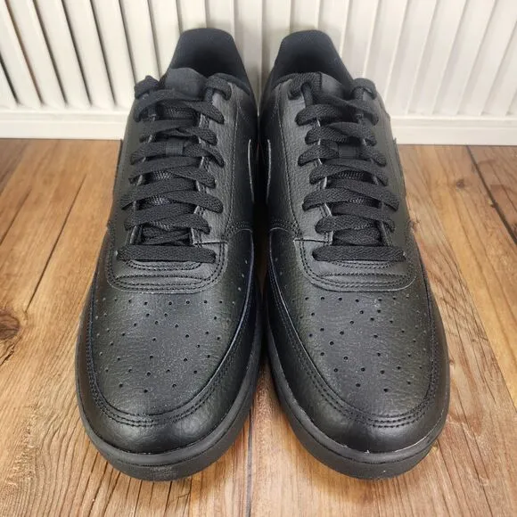 Nike Court Vision Lo Mens Sz 11 Triple Black Athletic Sneakers Shoes CD5463-002