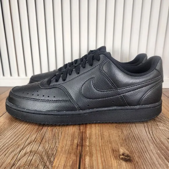 Nike Court Vision Lo NN Mens 8.5 Triple Black Athletic Sneakers Shoes DH2987-002