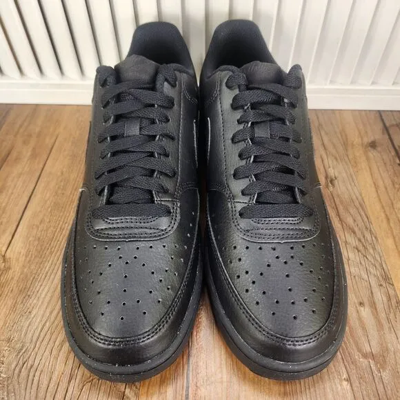 Nike Court Vision Lo NN Mens 8.5 Triple Black Athletic Sneakers Shoes DH2987-002