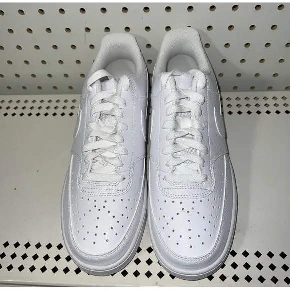 Nike Court Vision Lo NN Womens Leather Athletic Shoes Sneakers Size 9.5 White