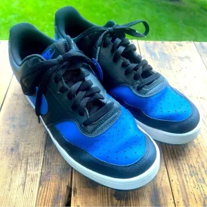 Nike Court Vision Low Mens 10 Black Game Royal Basketball Shoes DM8681-001