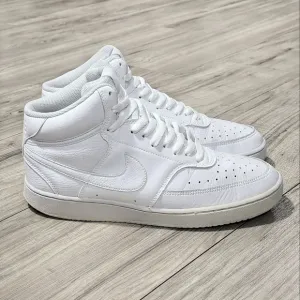 Nike Court Vision Mens Size 10 White Leather Shoes