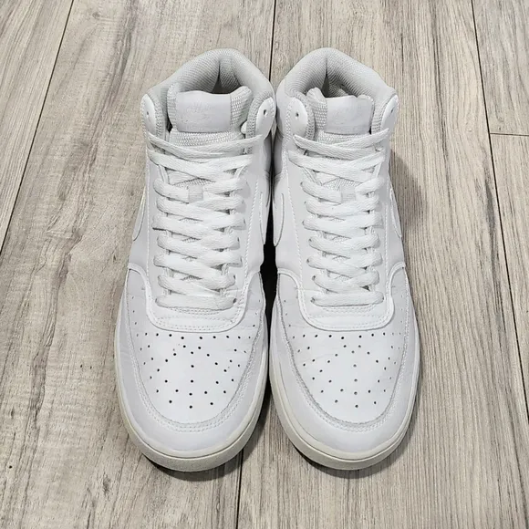 Nike Court Vision Mens Size 10 White Leather Shoes