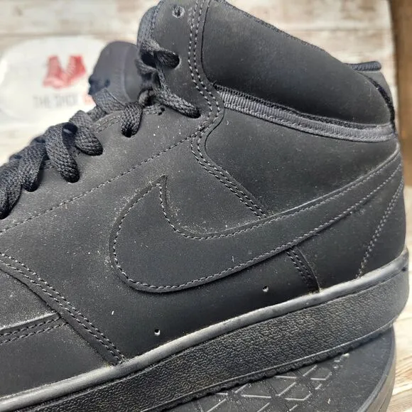 Nike Court Vision Men's Size 11 Mid Triple Black Athletic Shoes