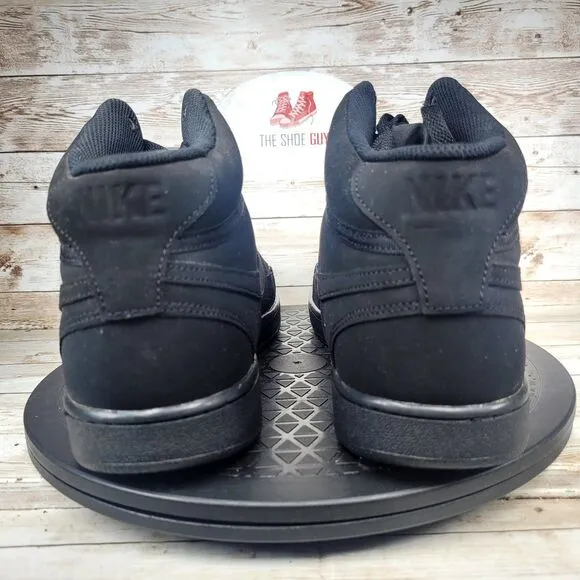 Nike Court Vision Men's Size 11 Mid Triple Black Athletic Shoes