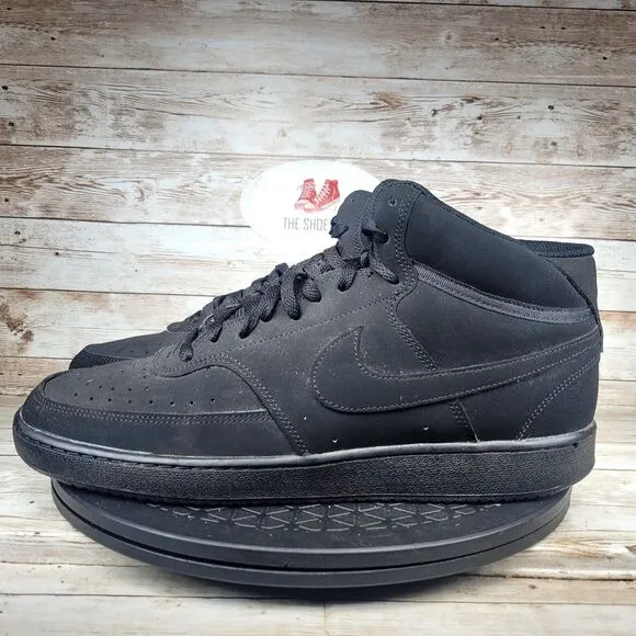 Nike Court Vision Men's Size 11 Mid Triple Black Athletic Shoes