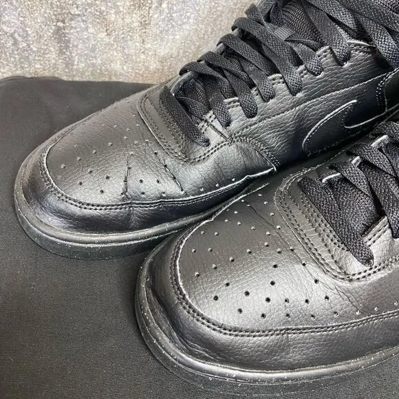 Nike Court Vision Mid Next Nature Black Basketball Shoes size 12