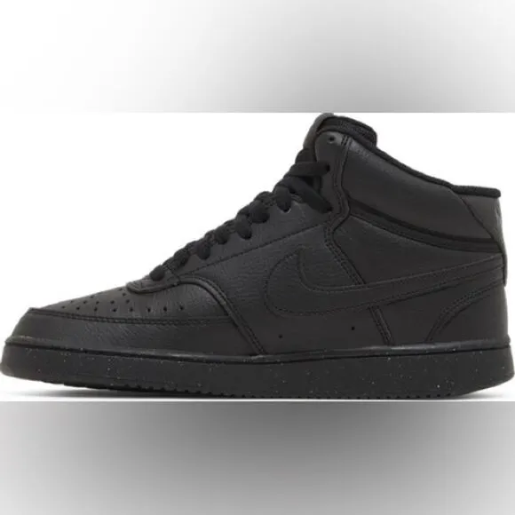 Nike Court Vision Mid Next Nature Black Basketball Shoes size 12