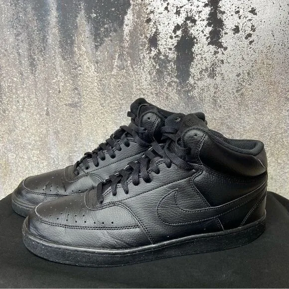 Nike Court Vision Mid Next Nature Black Basketball Shoes size 12