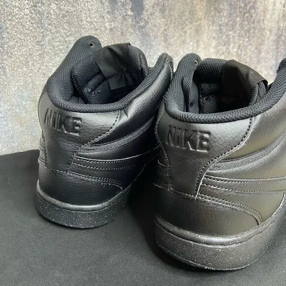 Nike Court Vision Mid Next Nature Black Basketball Shoes size 12