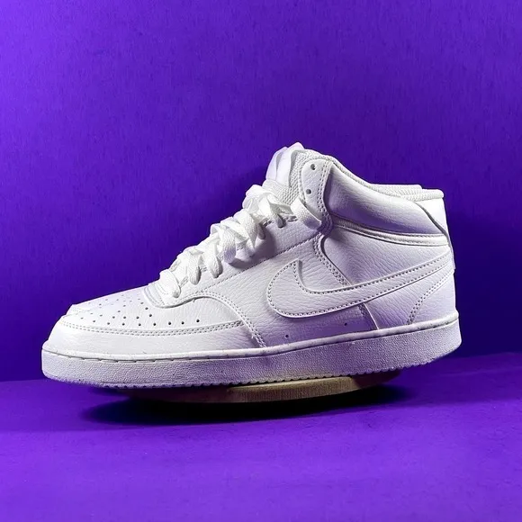 Nike Court Vision Mid Next Nature White Sneakers DN3577 100 Shoe Size 7-NEW