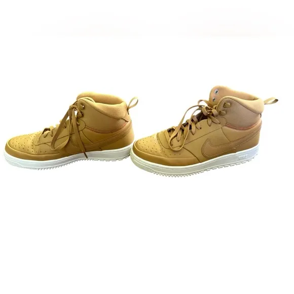 Nike Court Vision Mid Winter Boots Shoes Elemental Gold Tan DR7882 Mens Size 10
