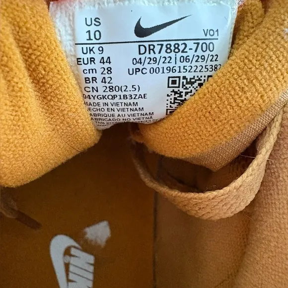 Nike Court Vision Mid Winter Boots Shoes Elemental Gold Tan DR7882 Mens Size 10