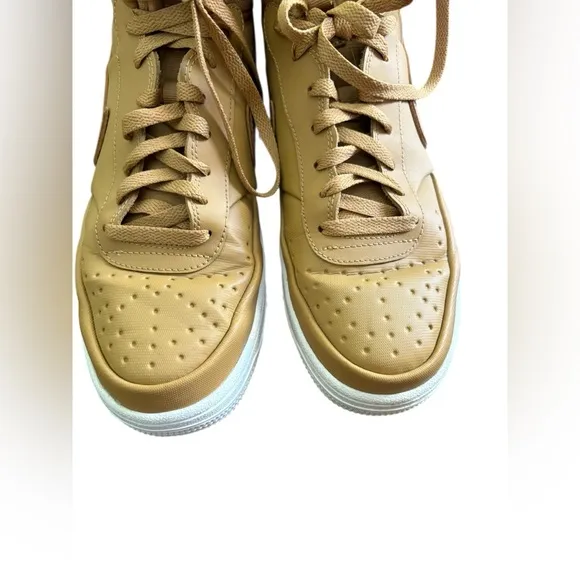 Nike Court Vision Mid Winter Boots Shoes Elemental Gold Tan DR7882 Mens Size 10