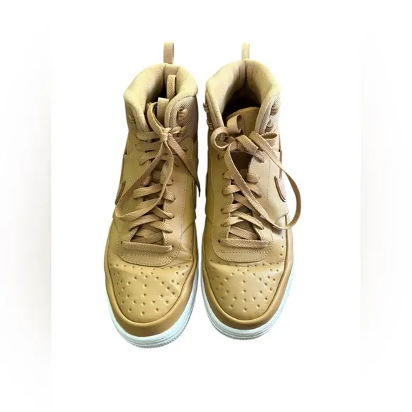 Nike Court Vision Mid Winter Boots Shoes Elemental Gold Tan DR7882 Mens Size 10