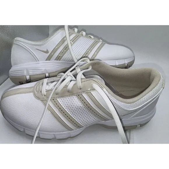 Nike Delight White Birch Tac Spikes Golf Shoes 317622-121 Womens US Size 8.5
