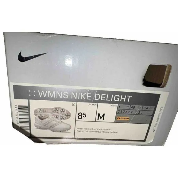 Nike Delight White Birch Tac Spikes Golf Shoes 317622-121 Womens US Size 8.5