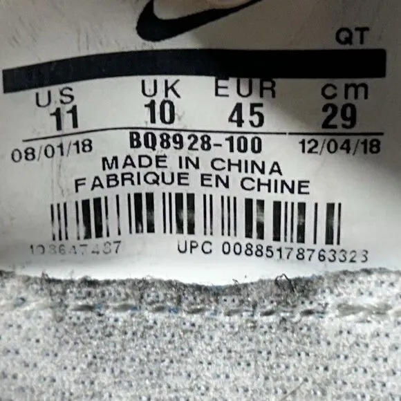 Nike Epic React Flyknit 2 White Athletic Running Shoes BQ8928-100 Mens Size 11
