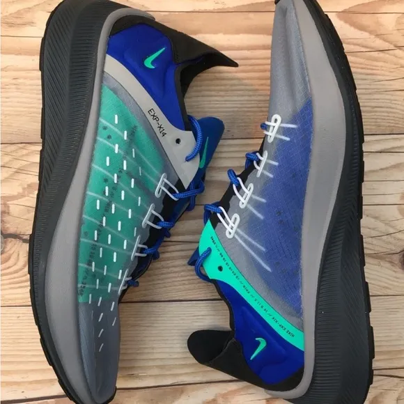 NIKE EXP-X14 AO1554 Photo Blue Gray Run Gym Shoes Mens Size 12 NEW Fast Ship