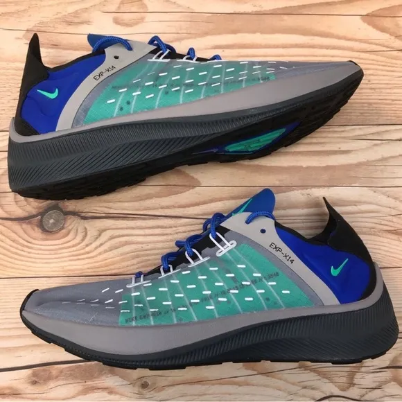 NIKE EXP-X14 AO1554 Photo Blue Gray Run Gym Shoes Mens Size 12 NEW Fast Ship