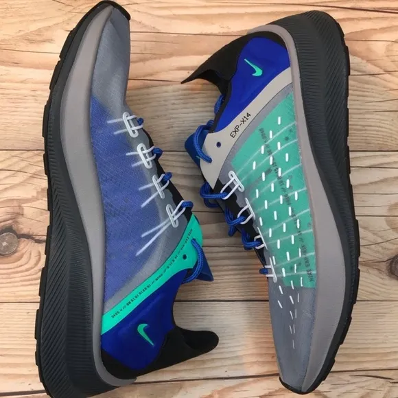NIKE EXP-X14 AO1554 Photo Blue Gray Run Gym Shoes Mens Size 12 NEW Fast Ship