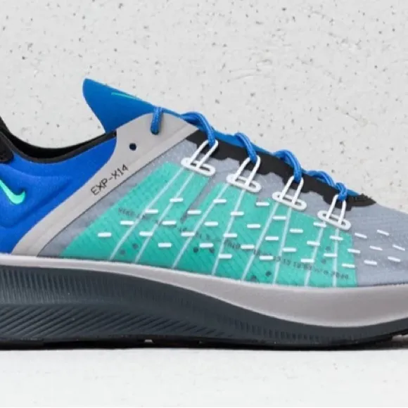 NIKE EXP-X14 AO1554 Photo Blue Gray Run Gym Shoes Mens Size 12 NEW Fast Ship