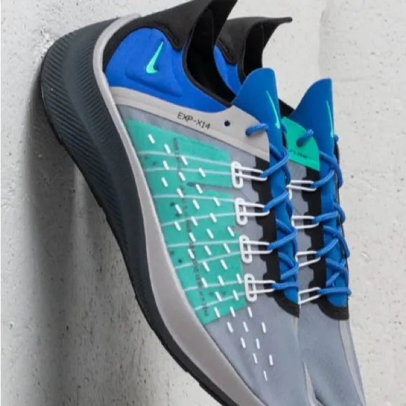 NIKE EXP-X14 AO1554 Photo Blue Gray Run Gym Shoes Mens Size 12 NEW Fast Ship