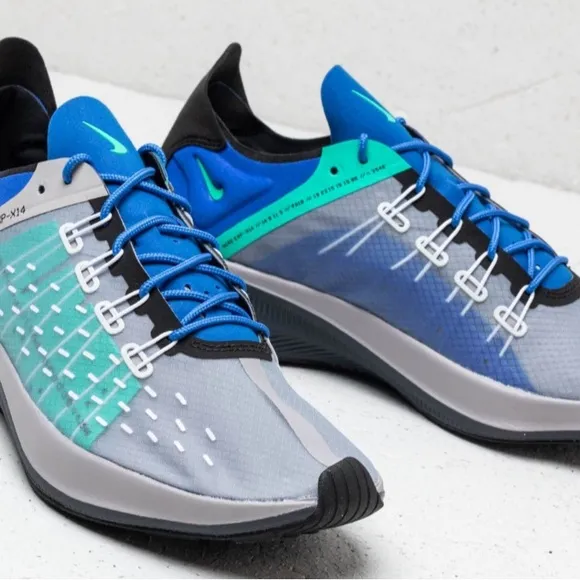 NIKE EXP-X14 AO1554 Photo Blue Gray Run Gym Shoes Mens Size 12 NEW Fast Ship