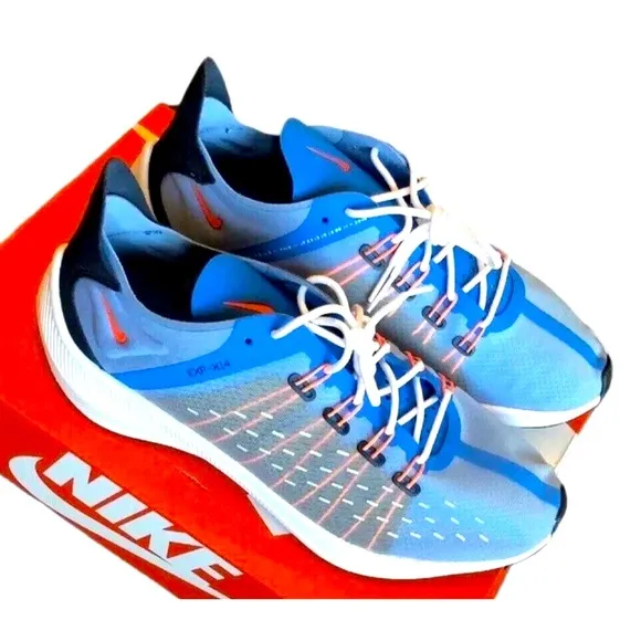 NIKE EXP-X14 AO1554 Photo Blue Gray Run Gym Shoes Mens Size 8 New Box Fast Ship
