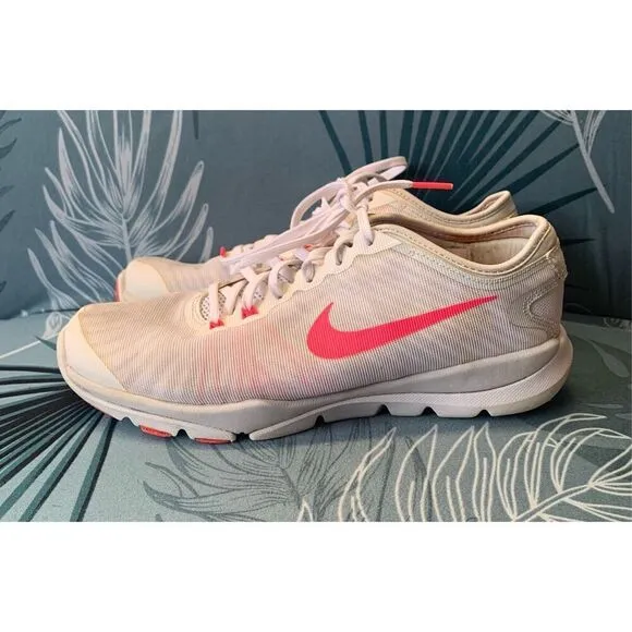 NIKE FLEX SUPREME TR4 white pink SNEAKER GYM SHOES sz 8