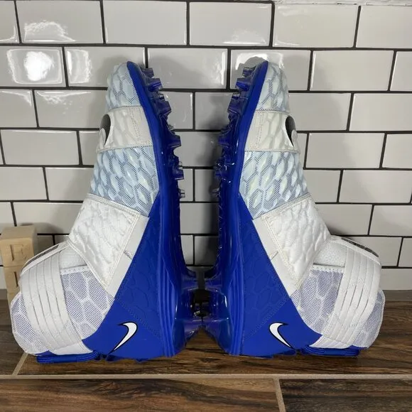 Nike Force Savage Elite 2 Mens Size 16 Shoes White Blue Football Cleats