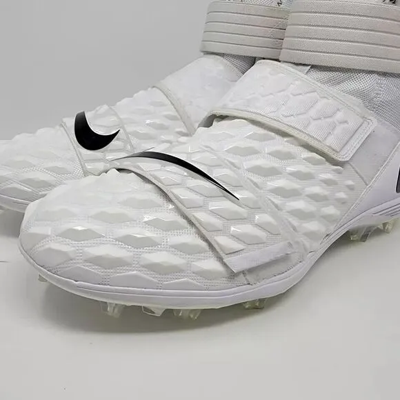Nike Force Savage Elite 2 White Football Cleats‎ Men's Size 17 AH3999-100 New