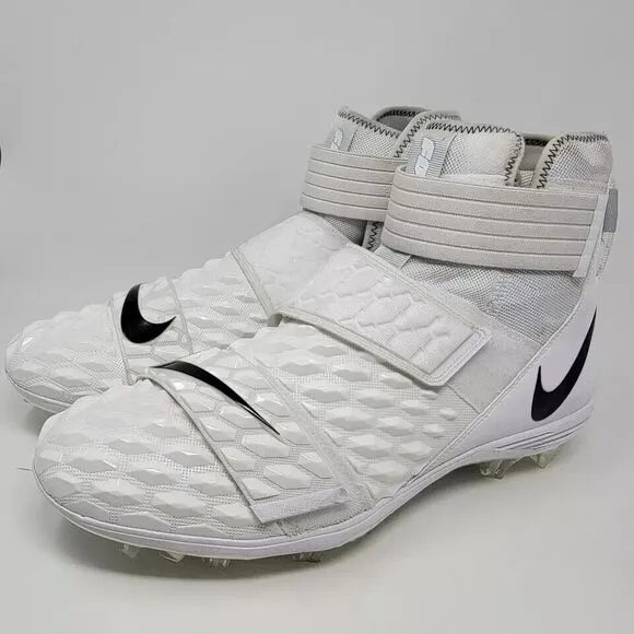 Nike Force Savage Elite 2 White Football Cleats‎ Men's Size 17 AH3999-100 New