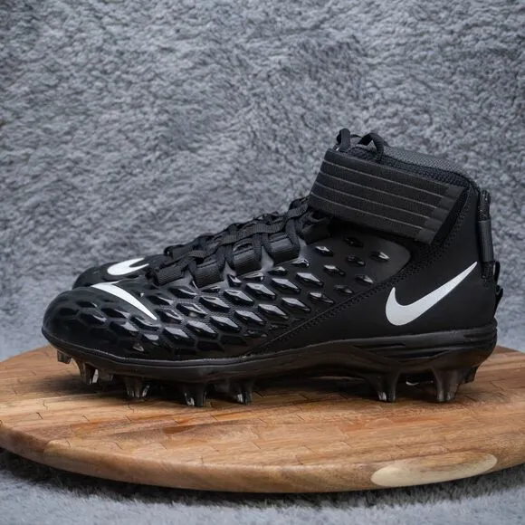 Nike Force Savage Pro 2 Football Cleats Black White AH4000-002 Mens Size 9 NEW