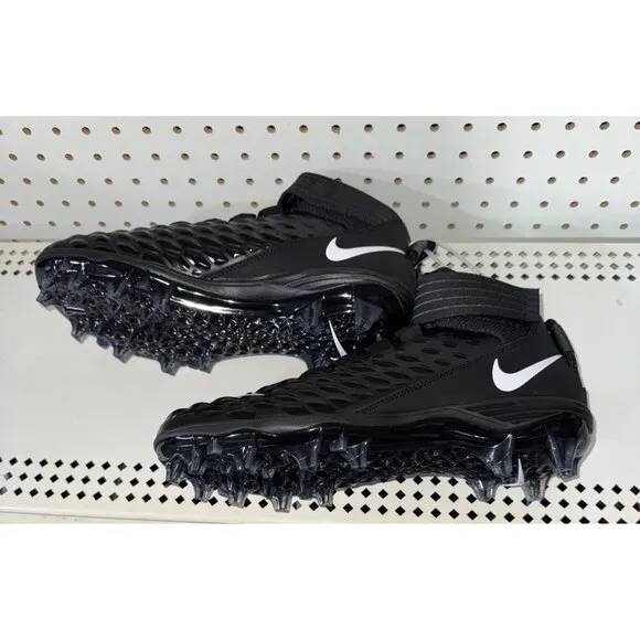 Nike Force Savage Pro 2 Mens Football Cleats Size 10 Black Gray White AH4000-002