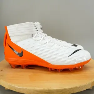 Nike Force Savage Pro 2 Men's Size 17 Shoes White Orange Lace-Up Football Cleats