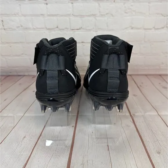Nike Force Savage Pro 2 Mid Black White Football Cleats Mens Sz 10.5 AH4000-002