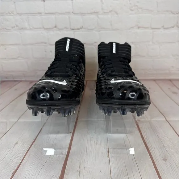 Nike Force Savage Pro 2 Mid Black White Football Cleats Mens Sz 10.5 AH4000-002