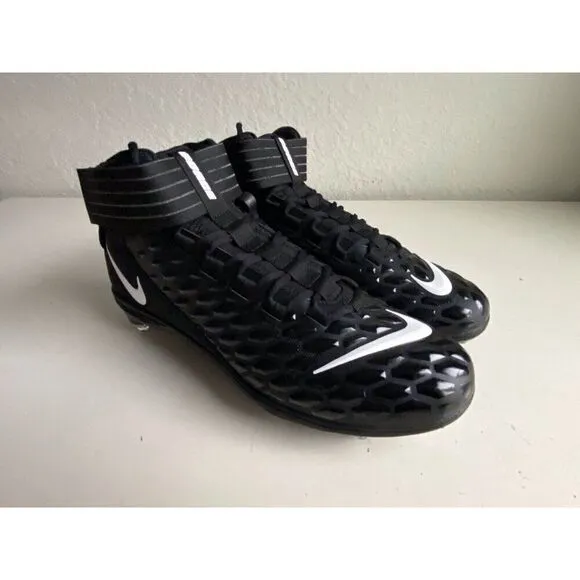 Nike Force Savage Pro 2 Black Detachable Football Cleats BV3981-001 Men’s Sz 14