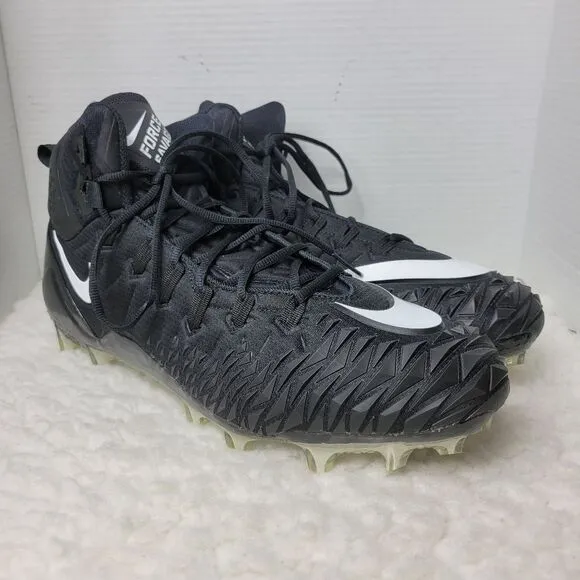 Nike Force Savage Pro Mens HighTop Shoes Size 16 Shark Black Football Cleat 2016