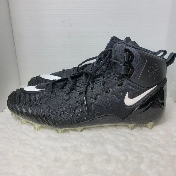 Nike Force Savage Pro Mens HighTop Shoes Size 16 Shark Black Football Cleat 2016